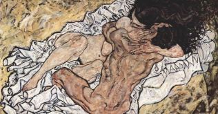 “O abraço” (1917), de Egon Schiele